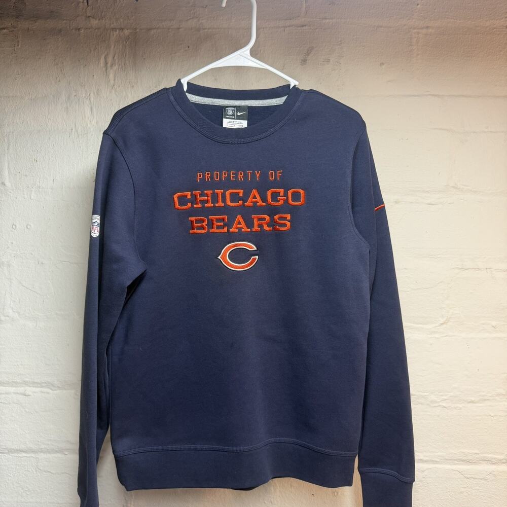 VTG Nike Chicago Bears Property Of Crewneck Sweatshirt Navy Mens S